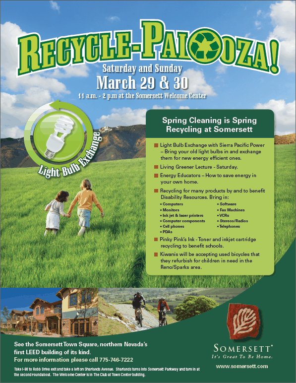 RecyclePalooza at Somersett Reno, Incline Village, Sparks, Carson